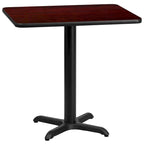 Piano da tavolo rettangolare in laminato 24 x 30 con base ad altezza da tavolo 22 x 22 - 24W x 30D x 31.125H