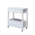 Carrello portavivande moderno con 2 cassetti e barra portasciugamani