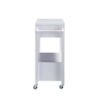 Carrello portavivande moderno con 2 cassetti e barra portasciugamani