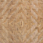 Moderner Esszimmerstuhl im Mid-Century-Stil, zweifarbig in Schwarz und Naturbraun, aus Rattan