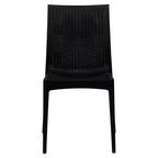 LeisureMod Mace Mid-Century 7-Piece Rectangular Outdoor Dining Set with 4 Side Chairs and 2 Armchairs