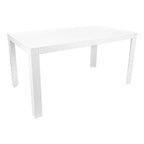LeisureMod Mace Mid-Century 7-Piece Rectangular Outdoor Dining Set with 4 Side Chairs and 2 Armchairs