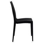 LeisureMod Mace Mid-Century 7-Piece Rectangular Outdoor Dining Set with 4 Side Chairs and 2 Armchairs