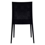 LeisureMod Mace Mid-Century 7-Piece Rectangular Outdoor Dining Set with 4 Side Chairs and 2 Armchairs