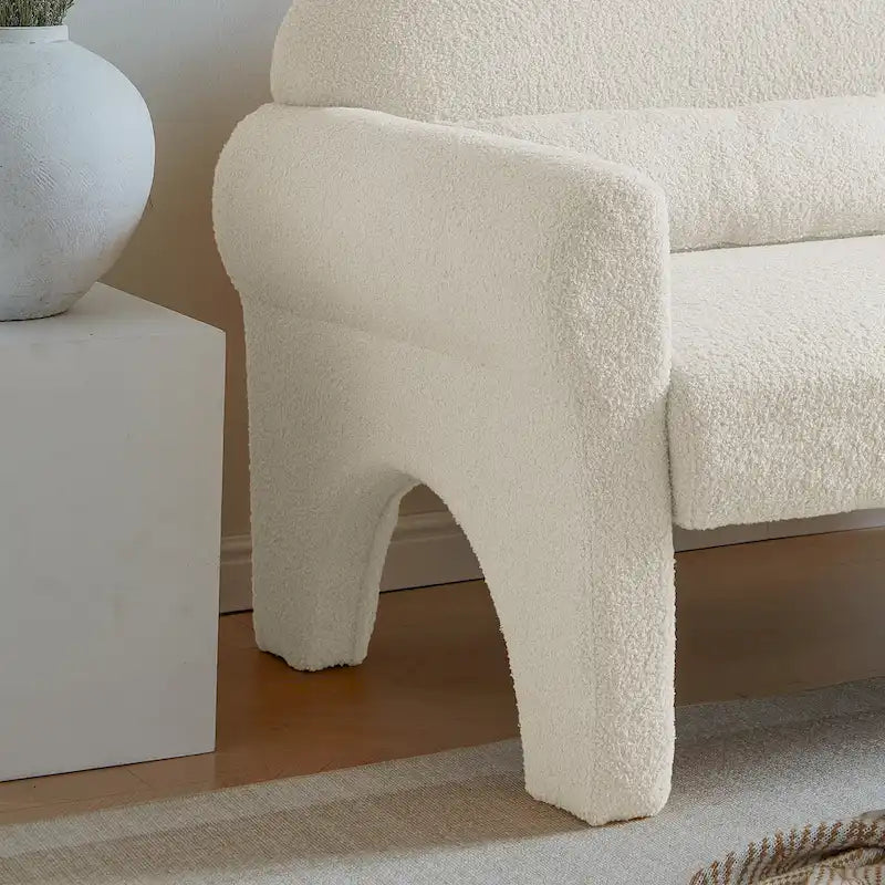 modern boucle loveseat for Living room