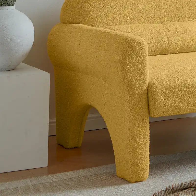 modern boucle loveseat for Living room