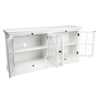TV-Medienschrank aus Weißeiche mit 4 Türen - 72 x 17 x 36