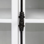 TV-Medienschrank aus Weißeiche mit 4 Türen - 72 x 17 x 36