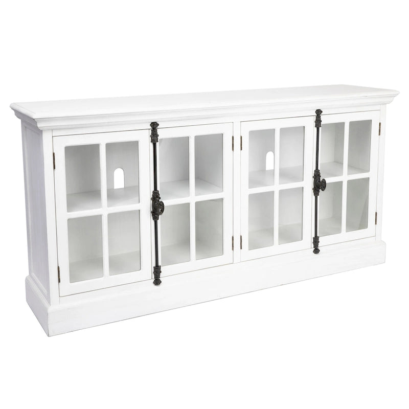 White Oak 4 Door Media Console - 72 x 17 x 36