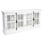 TV-Medienschrank aus Weißeiche mit 4 Türen - 72 x 17 x 36
