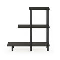 3-Tier Sofa Side Table Tall, Espresso/Black