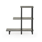 Hoher 3-stufiger Beistelltisch für das Sofa, Espresso/Schwarz