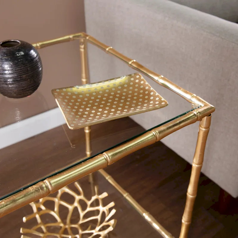 Glass-Top Side Table