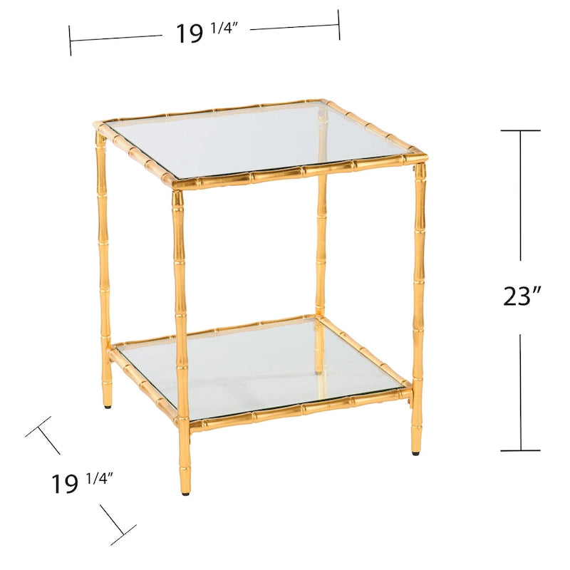 Glass-Top Side Table