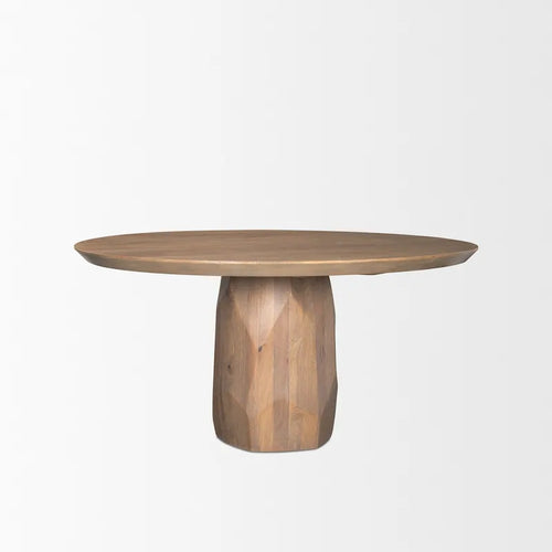 Tavolo da pranzo in legno marrone chiaro da 60 pollici - 60,0L x 60,0P x 30,0A