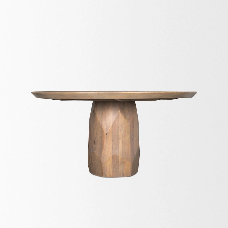 60 Light Brown Wood Dining Table - 60.0L x 60.0W x 30.0H
