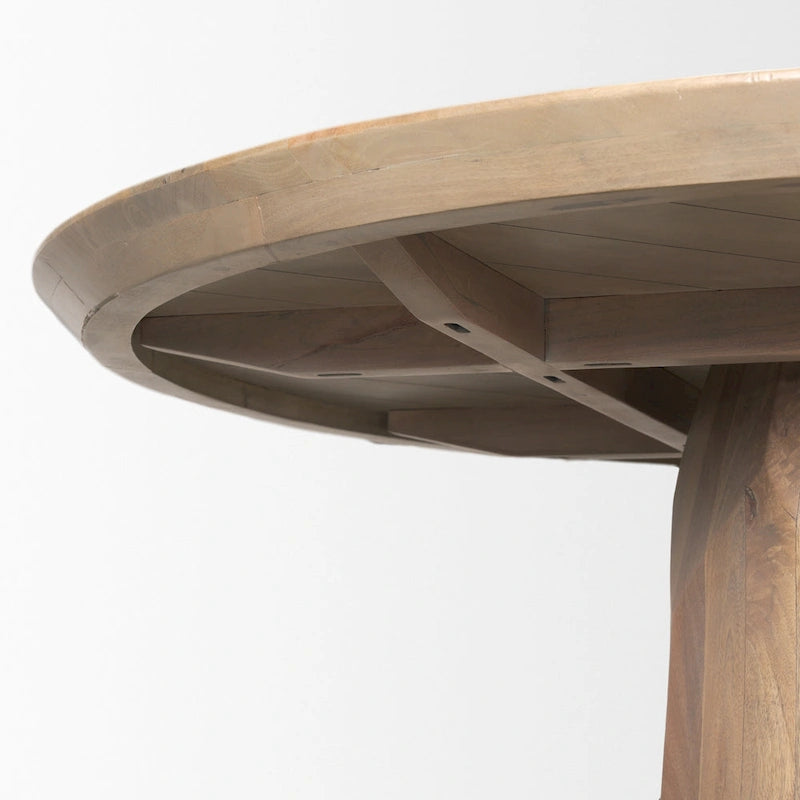 60 Light Brown Wood Dining Table - 60.0L x 60.0W x 30.0H