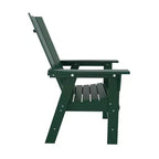 WestinTrends 5 Piece Outdoor Patio Dining Round Table and Modern Armchair Set