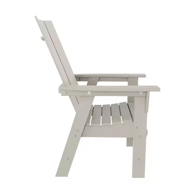 WestinTrends 5 Piece Outdoor Patio Dining Round Table and Modern Armchair Set
