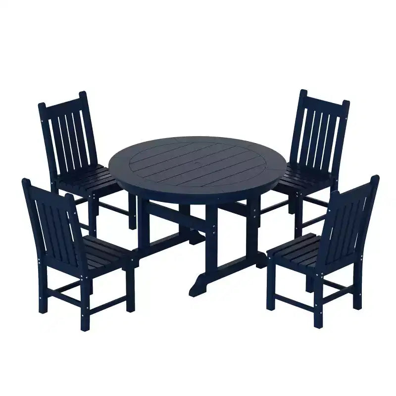 Set da pranzo da patio da esterno WestinTrends, 5 pezzi, con tavolo rotondo e sedie da esterno