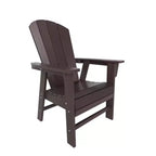 WestinTrends 5 Piece Outdoor Patio Dining Square Table and Curved Back Armchair Set