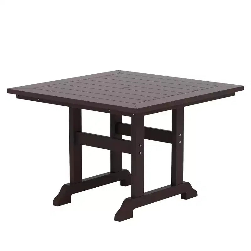 WestinTrends 5 Piece Outdoor Patio Dining Square Table and Curved Back Armchair Set