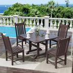 WestinTrends 5 Piece Outdoor Patio Dining Set Outdoor Square Table and Chair Set