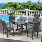 WestinTrends 5 Piece Outdoor Patio Dining Set Outdoor Square Table and Chair Set