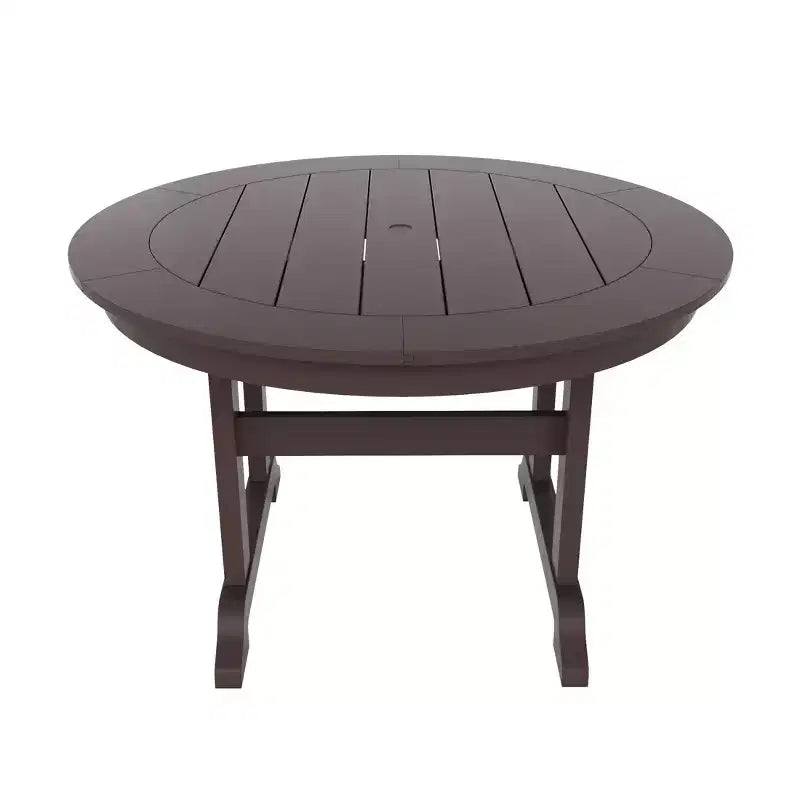 WestinTrends 5 Piece Outdoor Patio Dining Round Table and Shell Back Armchair Set