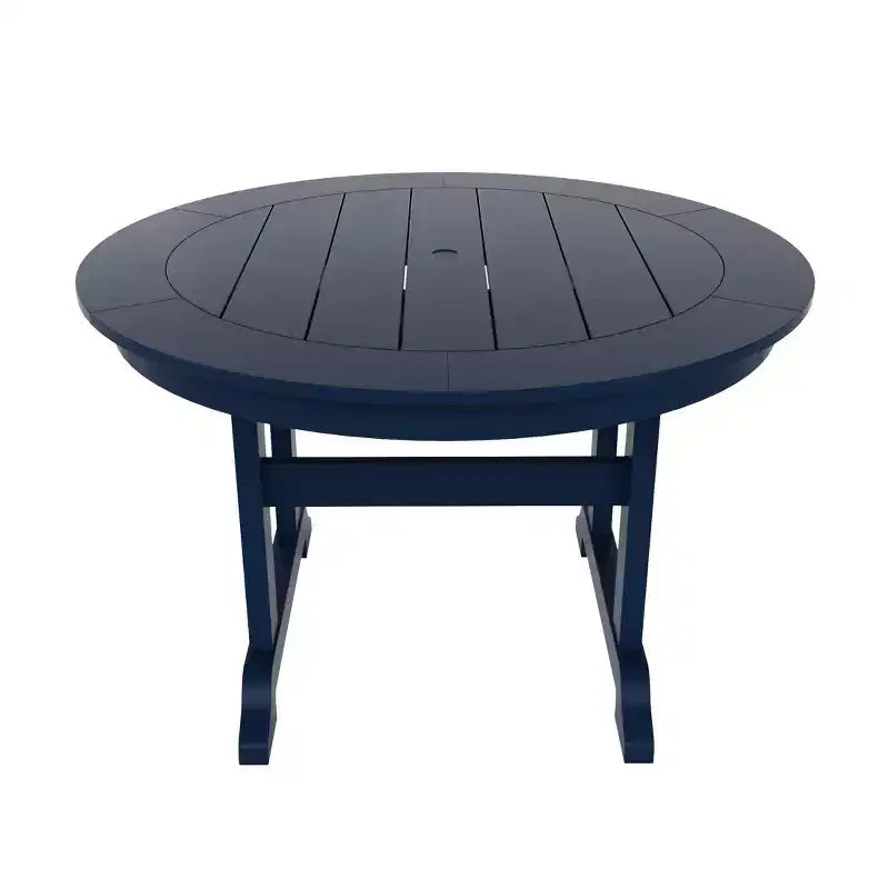 WestinTrends 5 Piece Outdoor Patio Dining Round Table and Shell Back Armchair Set