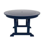 WestinTrends 5 Piece Outdoor Patio Dining Round Table and Shell Back Armchair Set