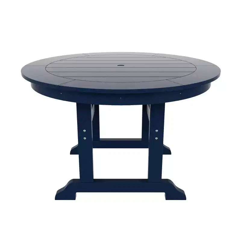 WestinTrends 5 Piece Outdoor Patio Dining Round Table and Shell Back Armchair Set