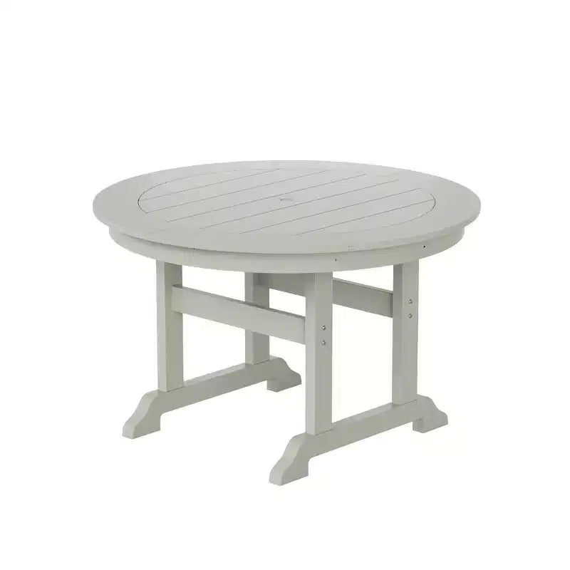 WestinTrends 5 Piece Outdoor Patio Dining Round Table and Shell Back Armchair Set