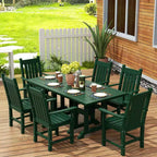 WestinTrends 7 Piece Outdoor Patio Dining Set Outdoor Table and Armchair Set