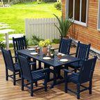 WestinTrends 7 Piece Outdoor Patio Dining Set Outdoor Table and Armchair Set