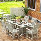 WestinTrends 7 Piece Outdoor Patio Dining Set Outdoor Table and Armchair Set