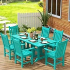 WestinTrends 7 Piece Outdoor Patio Dining Set Outdoor Table and Armchair Set