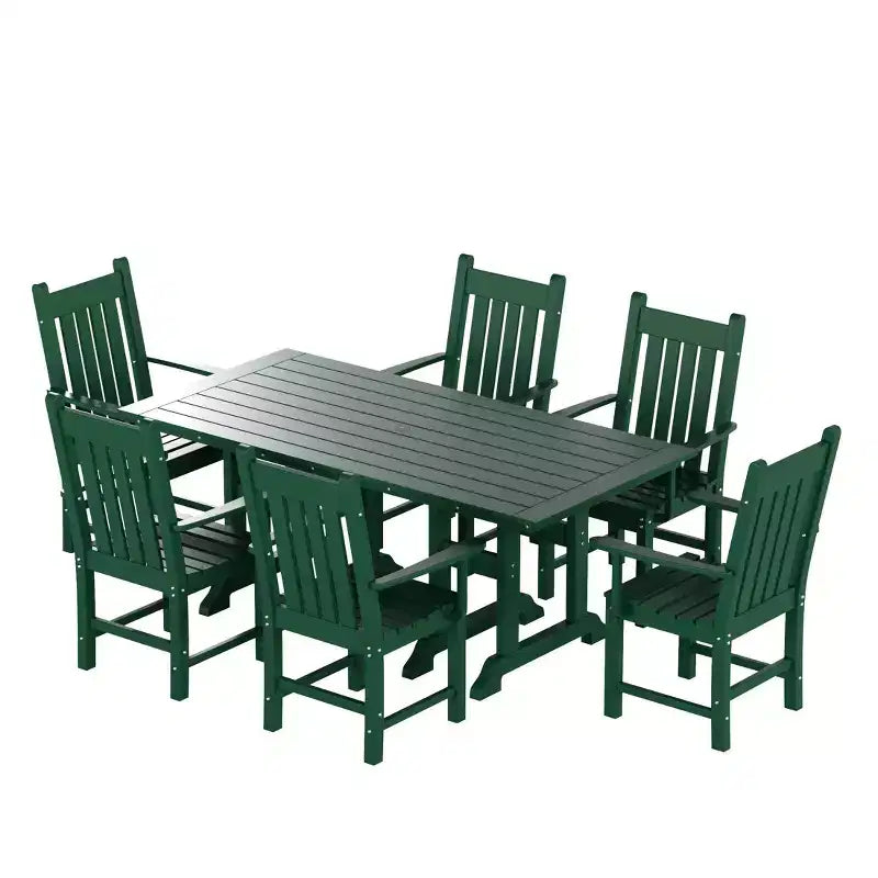 WestinTrends - set da pranzo da esterno per patio, 7 pezzi, con tavolo da esterno e poltrone