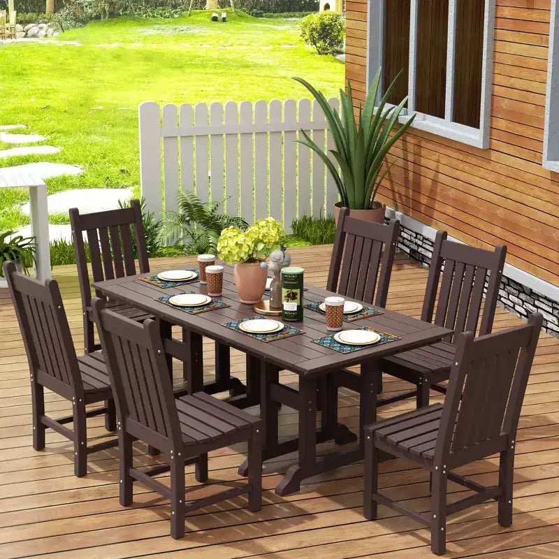 WestinTrends 7 Piece Outdoor Patio Dining Set Outdoor Table and Chair Set