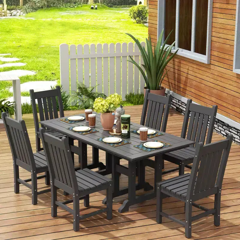 WestinTrends 7 Piece Outdoor Patio Dining Set Outdoor Table and Chair Set