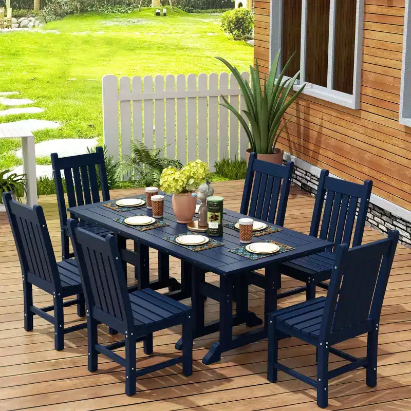 WestinTrends 7 Piece Outdoor Patio Dining Set Outdoor Table and Chair Set