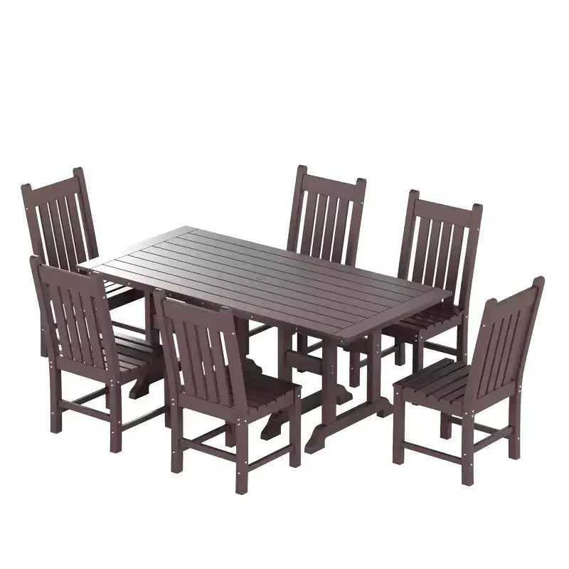 Set da pranzo da esterno WestinTrends da 7 pezzi, set con tavolo e sedie da esterno