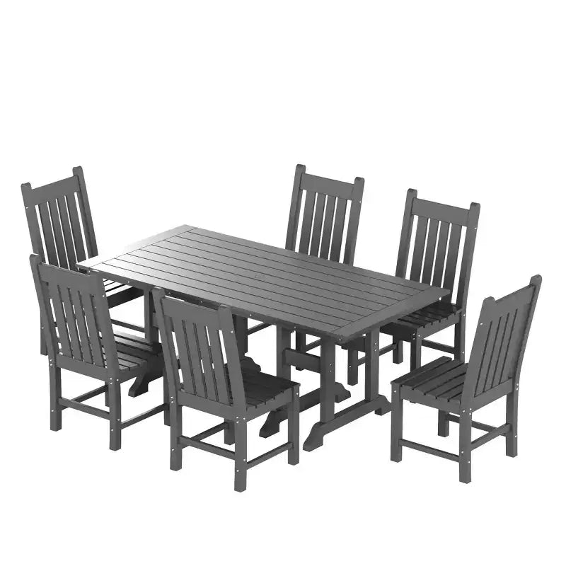 Set da pranzo da esterno WestinTrends da 7 pezzi, set con tavolo e sedie da esterno