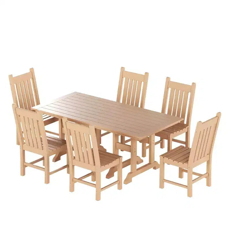 Set da pranzo da esterno WestinTrends da 7 pezzi, set con tavolo e sedie da esterno