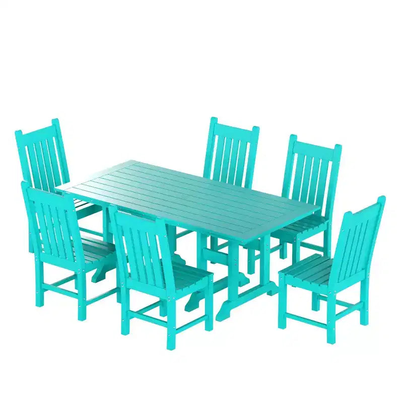 Set da pranzo da esterno WestinTrends da 7 pezzi, set con tavolo e sedie da esterno