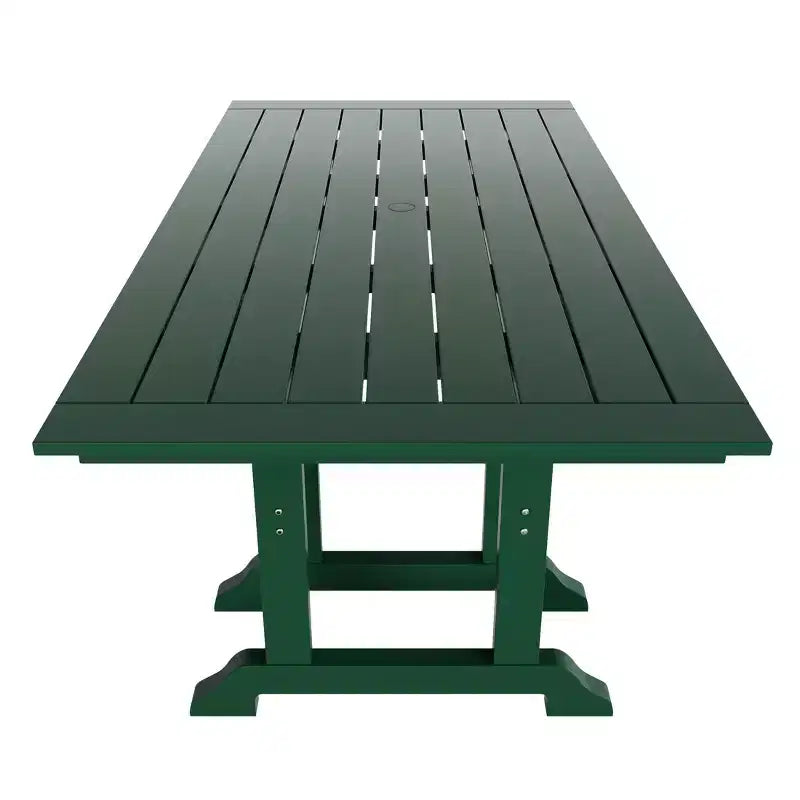 WestinTrends Malibu 7 Piece Outdoor Patio Dining Set Outdoor Dining Table with Dining Chair, Dark Green