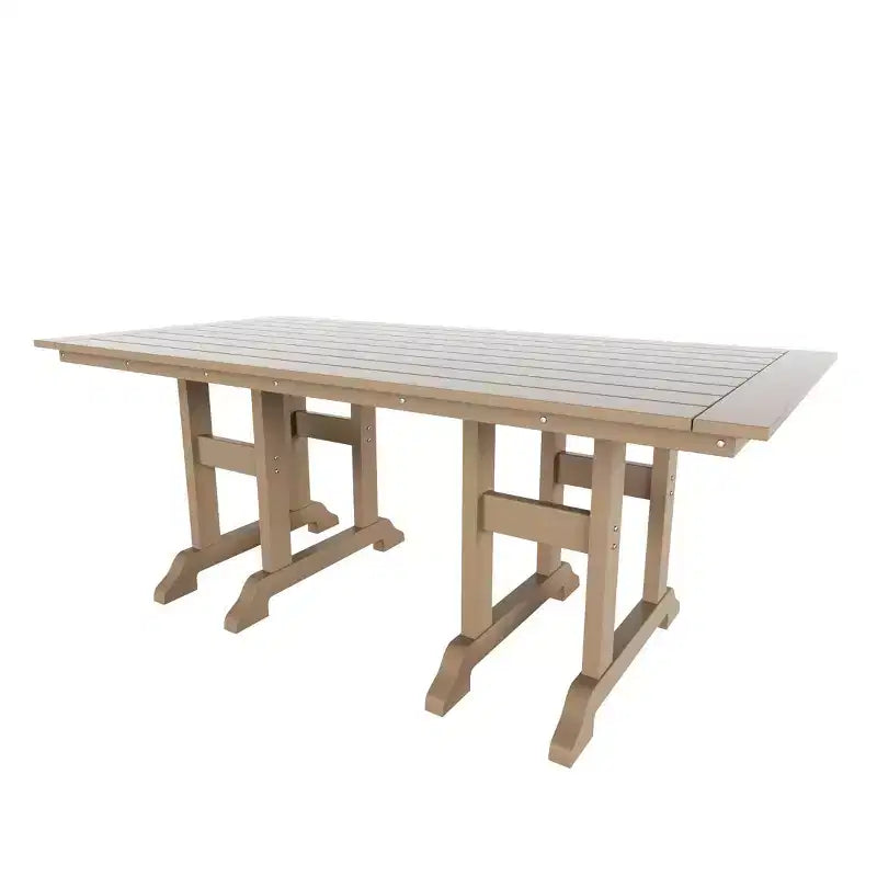 WestinTrends Malibu 7 Piece Outdoor Patio Dining Set Outdoor Dining Table with Dining Chair, Weathered Wood