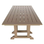 WestinTrends Malibu 7 Piece Outdoor Patio Dining Set Outdoor Dining Table with Dining Chair, Weathered Wood
