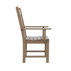 WestinTrends Malibu 7 Piece Outdoor Patio Dining Set Outdoor Dining Table with Dining Chair, Weathered Wood