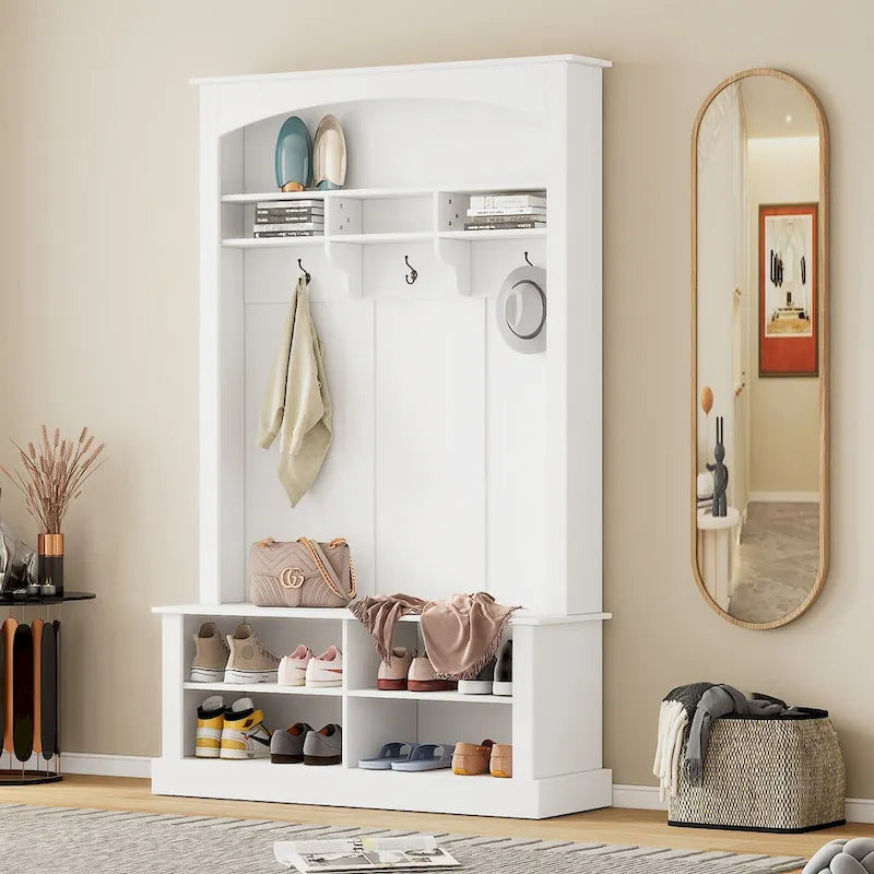 Hall Tree with Bench and Shoe Storage